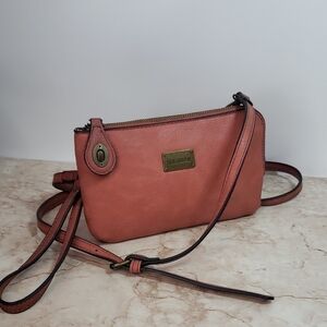 Liz Soto Old Pink Leather Crossbody Bag
